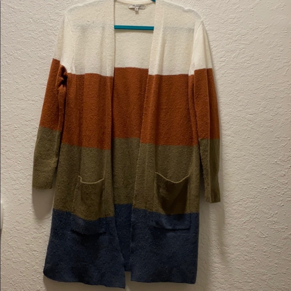 Made well Kent colorblock cardigan